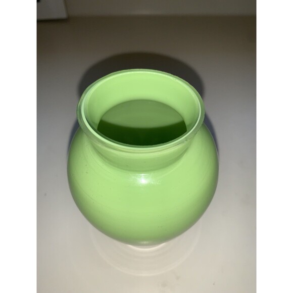 Hand Blown Green 5” Glass Vase - Picture 4 of 9